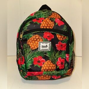 Hawaii Spirit Tropical Mini Backpack Pineapple Hibiscus